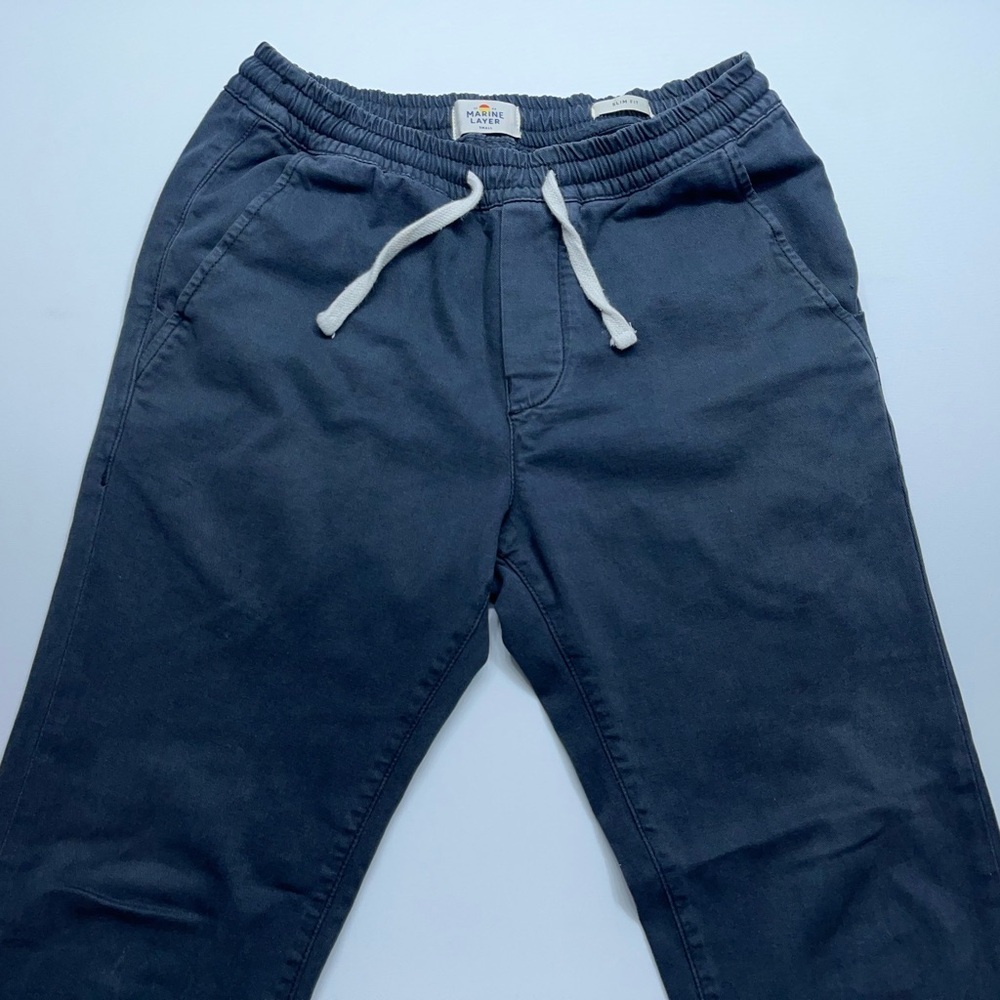 Marine Layer Saturday Jogger Pants Mens Size Small Gray Drawstring Pockets